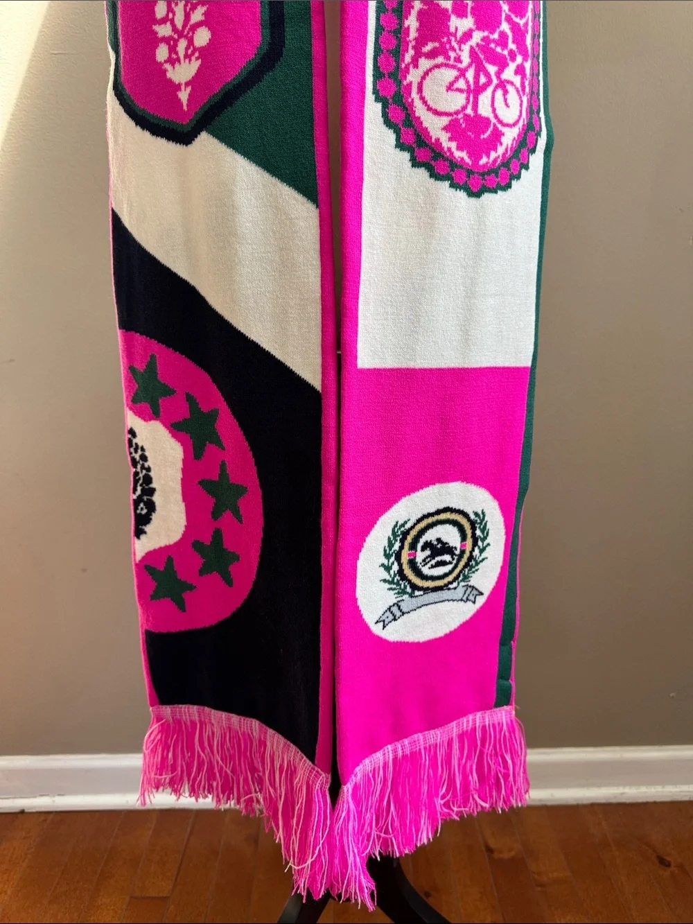 Free People Movement Big League Reversible Hot Pink‎ Winter Colorful Scarf - NEW